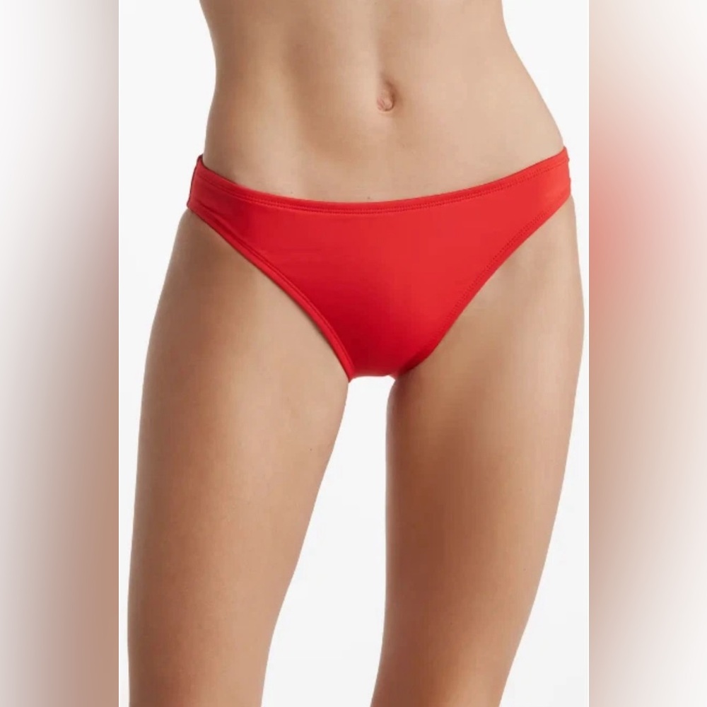 La Blanca Island Goddess Solid Hipster Bottom LBOIG93 Red Sz 14 (a121) NWT!